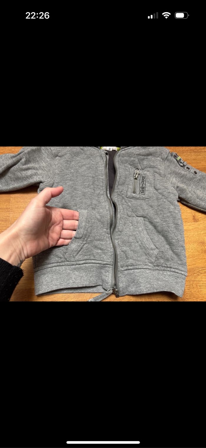 Veste/ gilet/ sweat à capuche zipper garçon orchestra 3 ans - photo numéro 6
