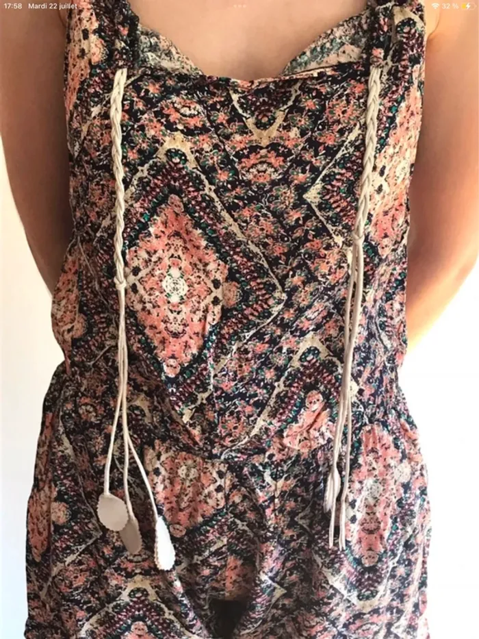 Combi-short à imprimés cachemire taille S/M neuve jamais portée - photo numéro 5