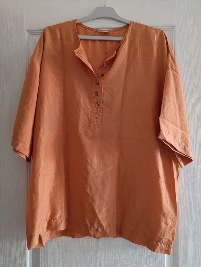 Chemise en soie safran - Le Comte - Taille 36