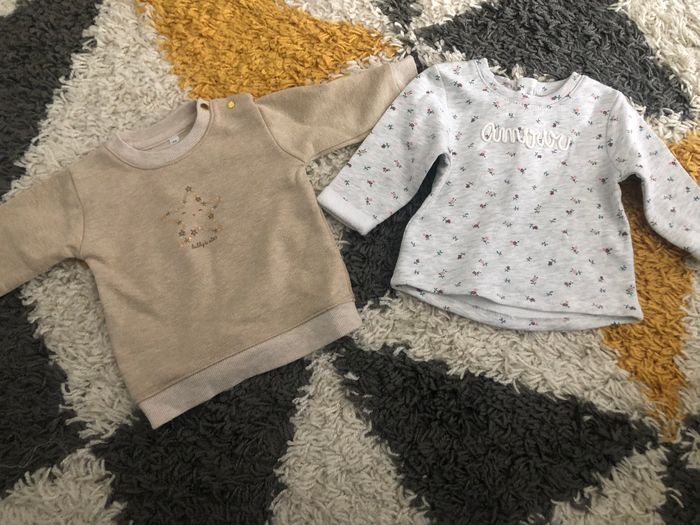 Lot pull fille 3/6 mois