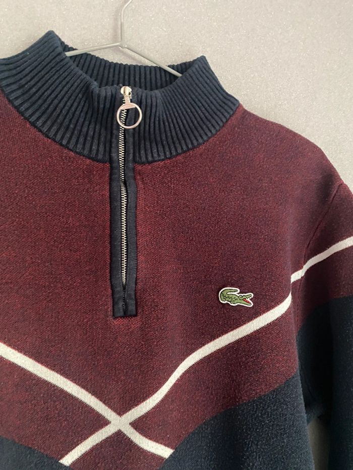 Pull Lacoste avec zip/fermeture col cheminée M/L - photo numéro 3