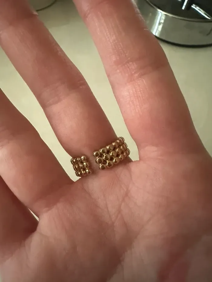 Bague doré en acier inoxydable - photo numéro 3