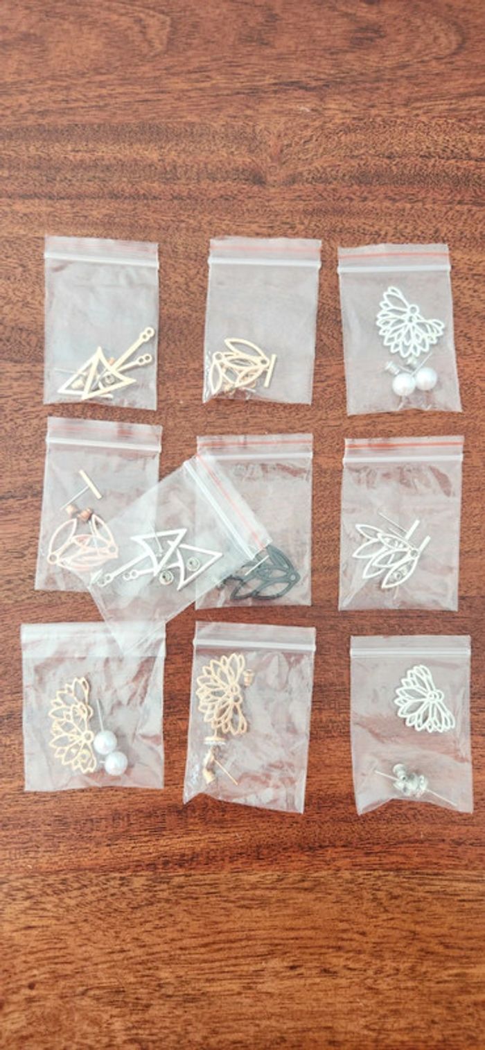Lot x8 Sachets pour DIY Boucles d'oreilles