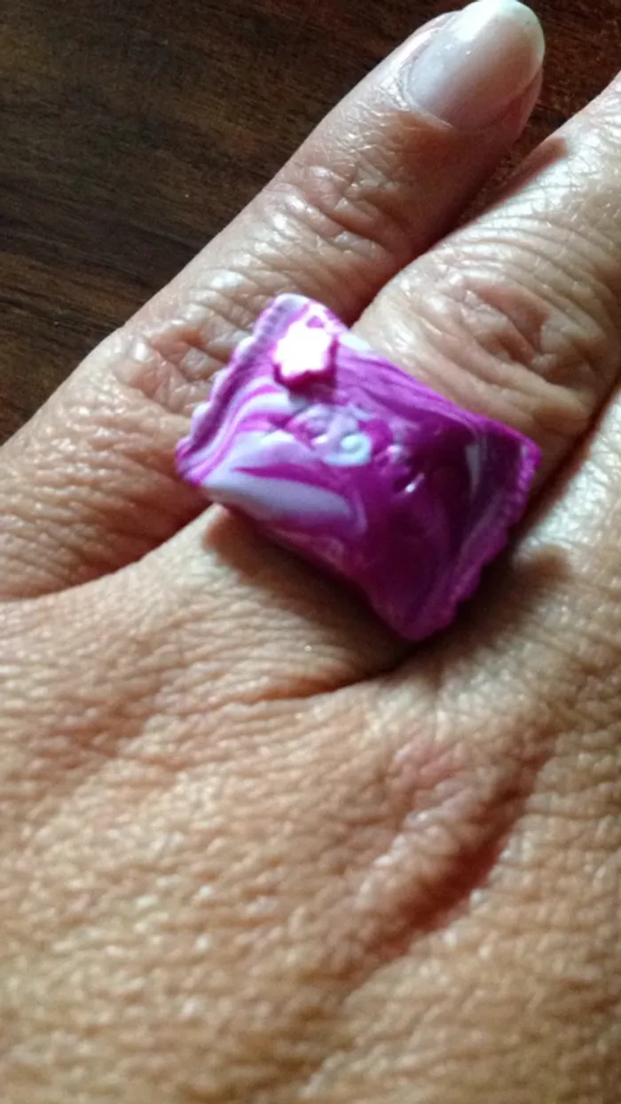 Bague rose fait main
