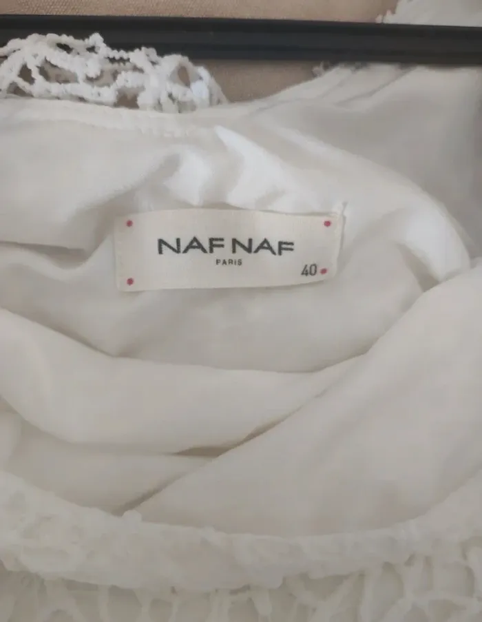 Robe blanche brodé Naf naf - photo numéro 4