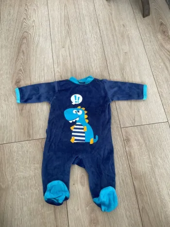 Pyjama velour 🦖 bleu