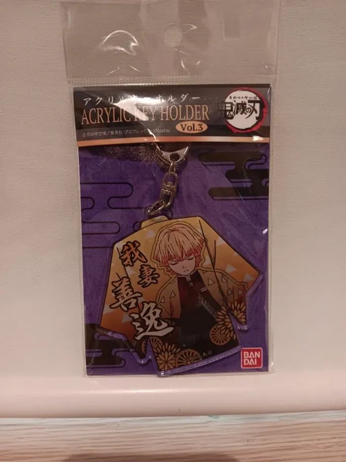 Porte clef acrylique demon slayer kimetsu no yaiba zenitsu