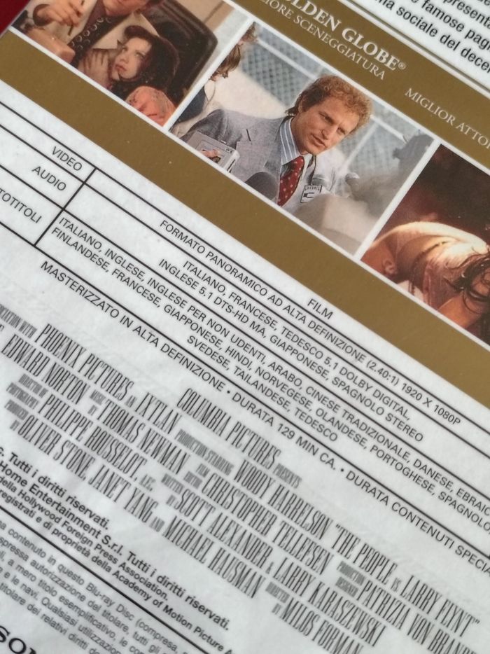 Blu Ray Larry Flynt (Woody Harrelson, Milos Forman) IMPORT AVEC VF - photo numéro 3