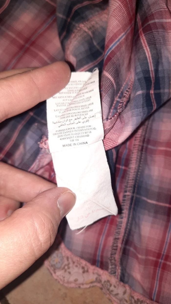 Chemise Levis 14 ans rose carreaux - photo numéro 10