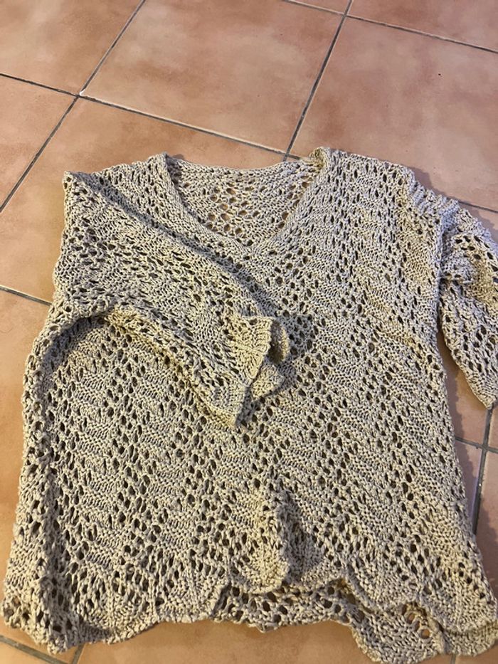 Petit pull vintage en mailles - très bon état - taille M oversize ou L - photo numéro 2