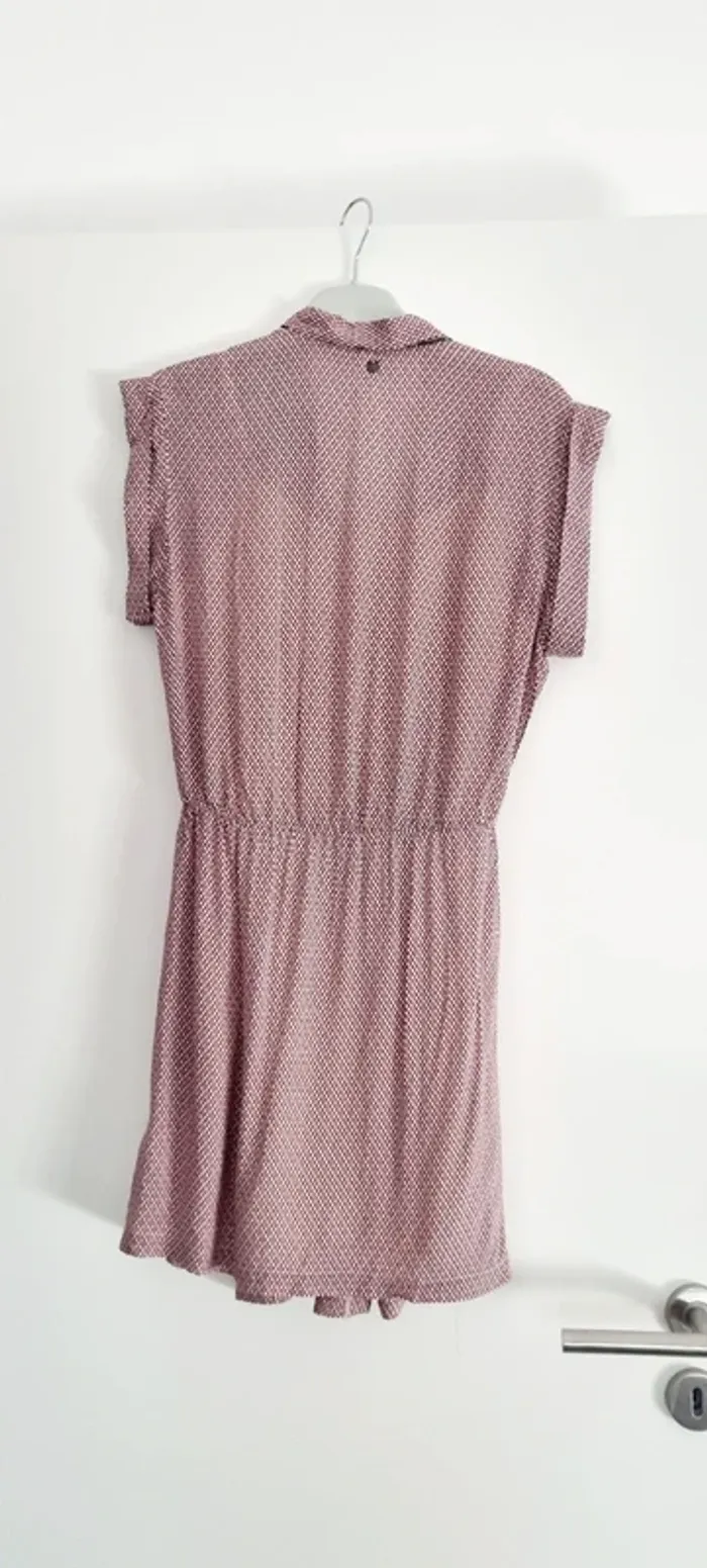 Robe courte imprimée bordeaux icode ikks 36 - photo numéro 6