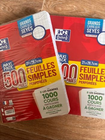 1000 feuilles simples Oxford