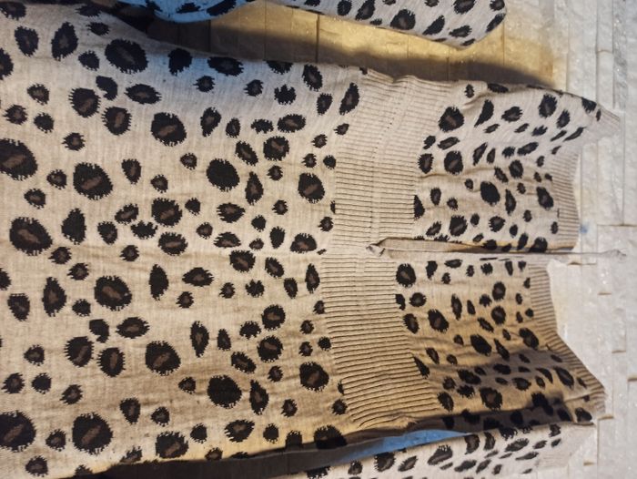 Pull Long Femme Beige Léopard Anti Flirt Taille S - photo numéro 3