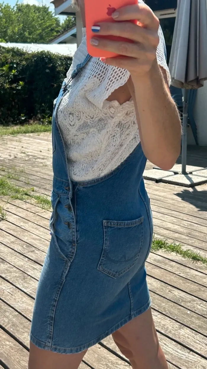 Robe Salopette en Jean Superdry - photo numéro 2