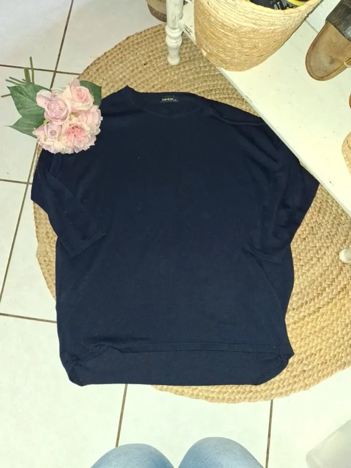 Pull oversize bleu marine