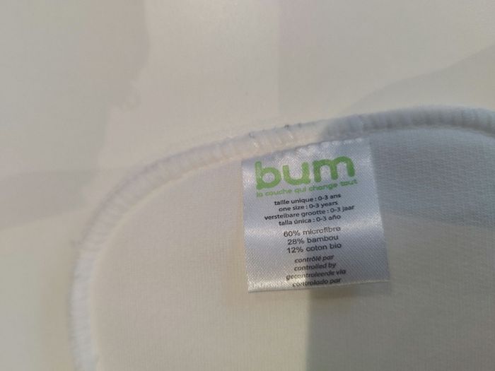 Couche lavable Bum Diapers + 3 inserts - photo numéro 5