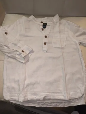 Chemise col mao blanche