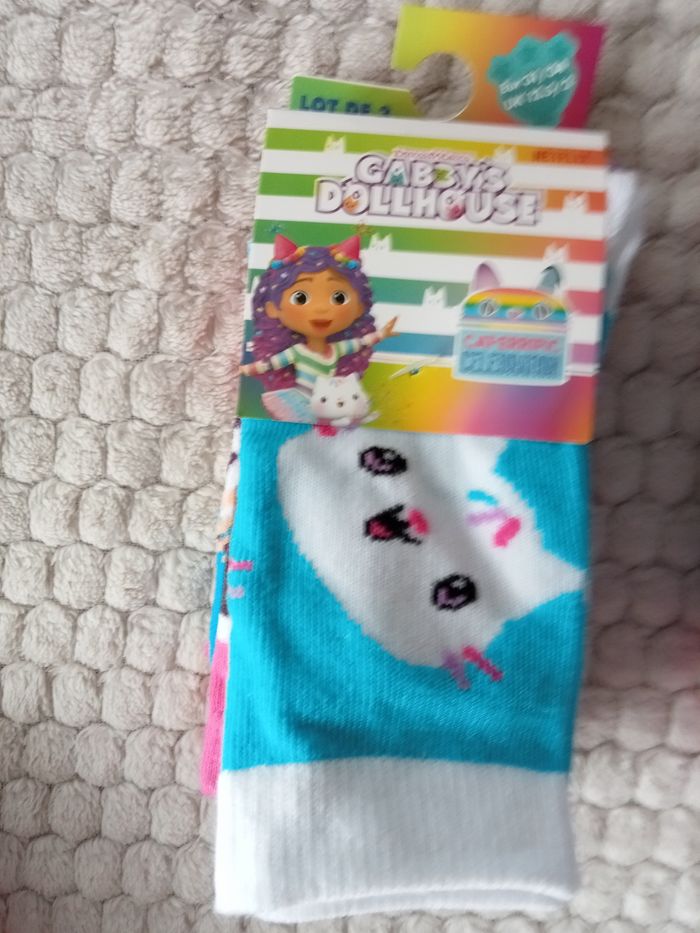 3 paires de chaussettes gabby chat 31/34 - photo numéro 2