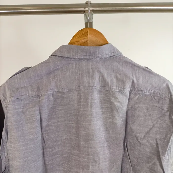 Chemise grise coton poches boutonnées H&M manches longues style casual taille L- L A1297 - photo numéro 4