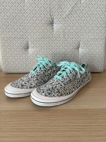 Paire de Baskets Tissu Fleuri "Le Coq Sportif" Taille 37