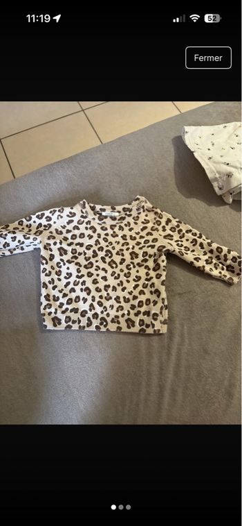 Pull léopard 3 mois 