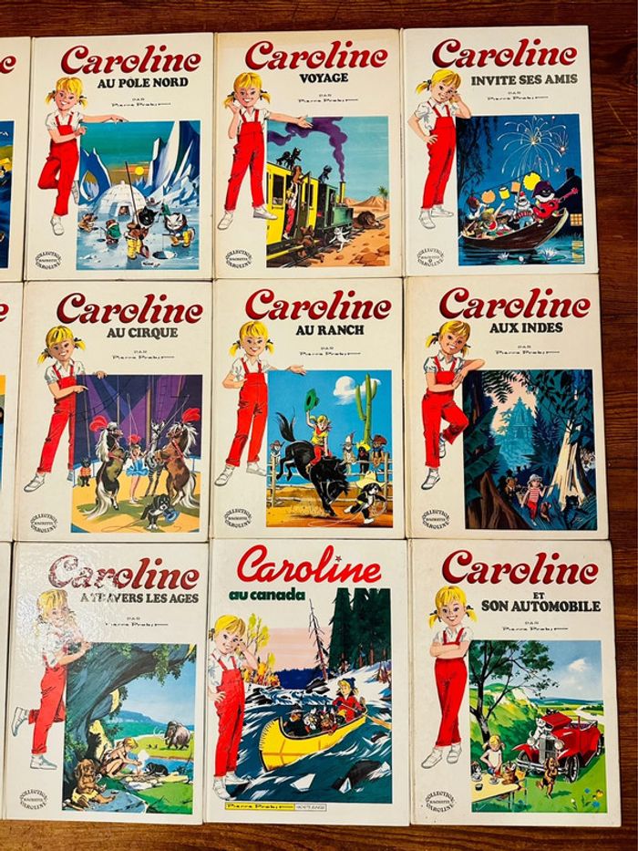Lot de 12 livres anciens vintage Caroline blancs bd Pierre Probst Hachette - photo numéro 2