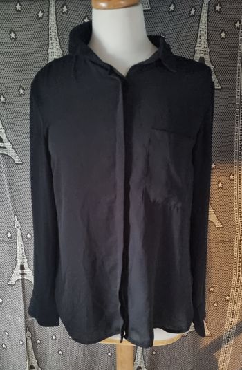 Chemise noir manches longues taille M