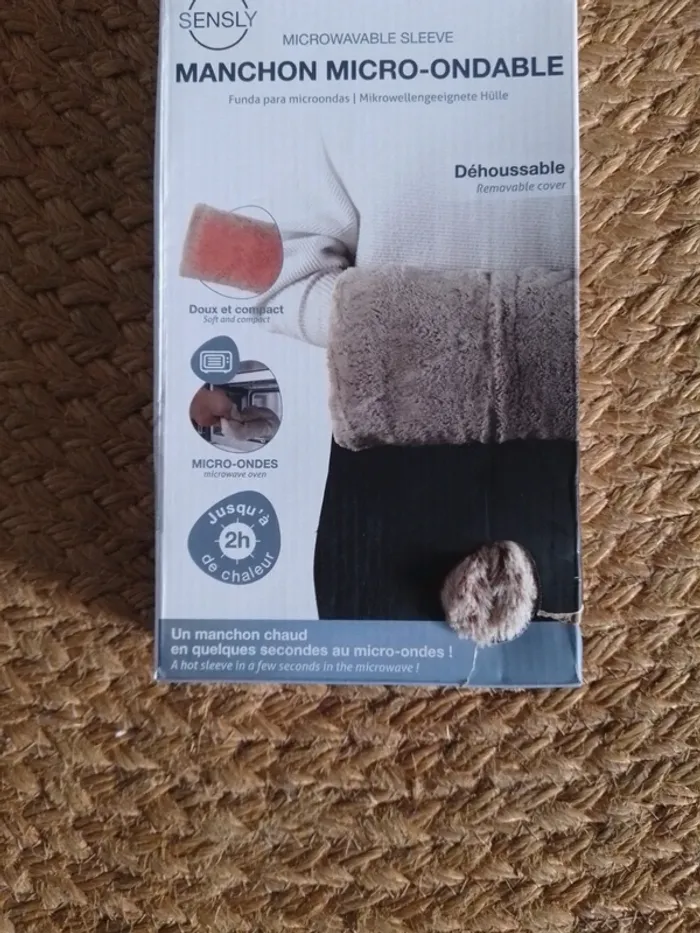 bouillotte micro ondable format manchon - photo numéro 2