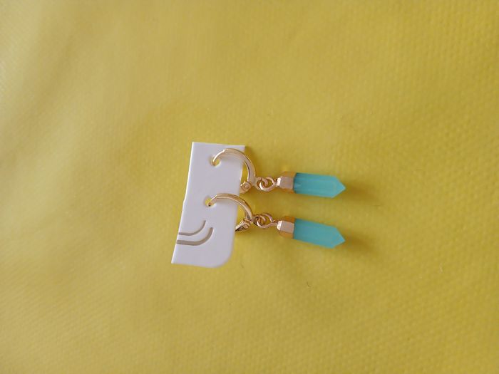 boucles d'oreilles turquoise - photo numéro 3