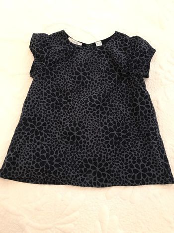 Blouse en voile doublée marine foncé