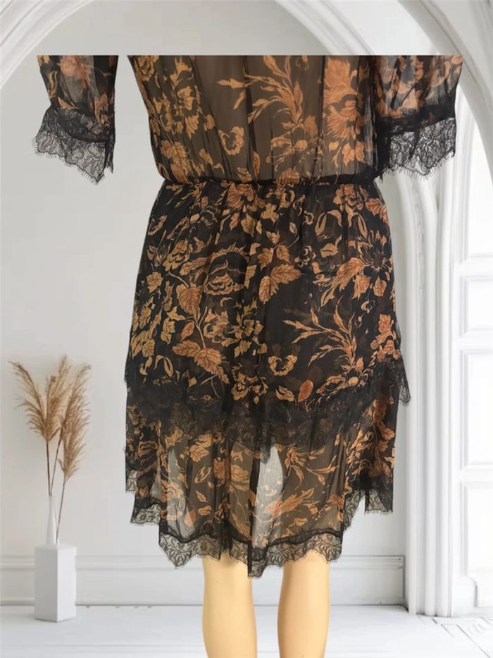 Robe d’été neuve The Kooples noire et marron - Taille 1 - photo numéro 7