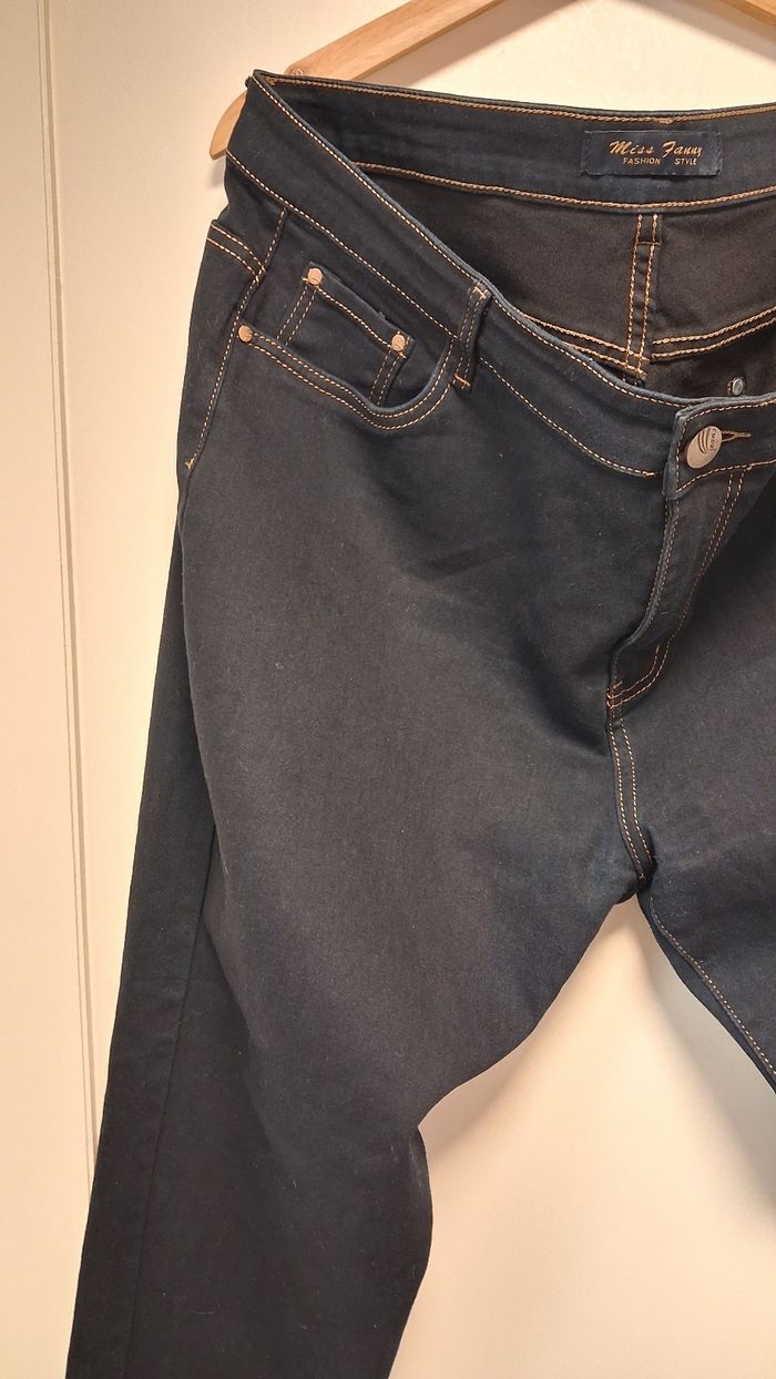 Jean grande taille 54 bleu foncé stretch - photo numéro 3