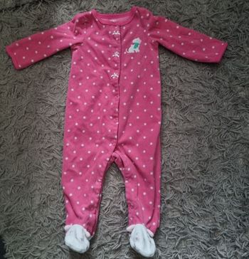 Grenouillère rose à pois 9mois