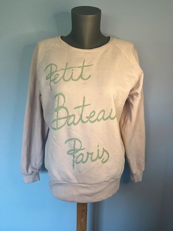 Pull rose très pâle col rond Petit Bateau taille M