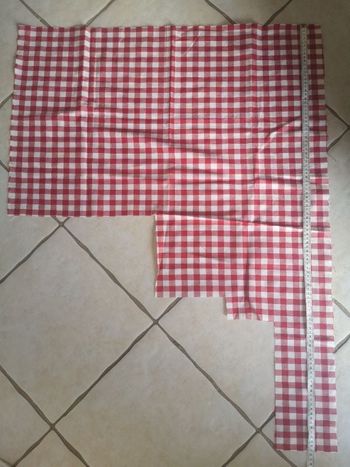 Coupon tissu à carreaux