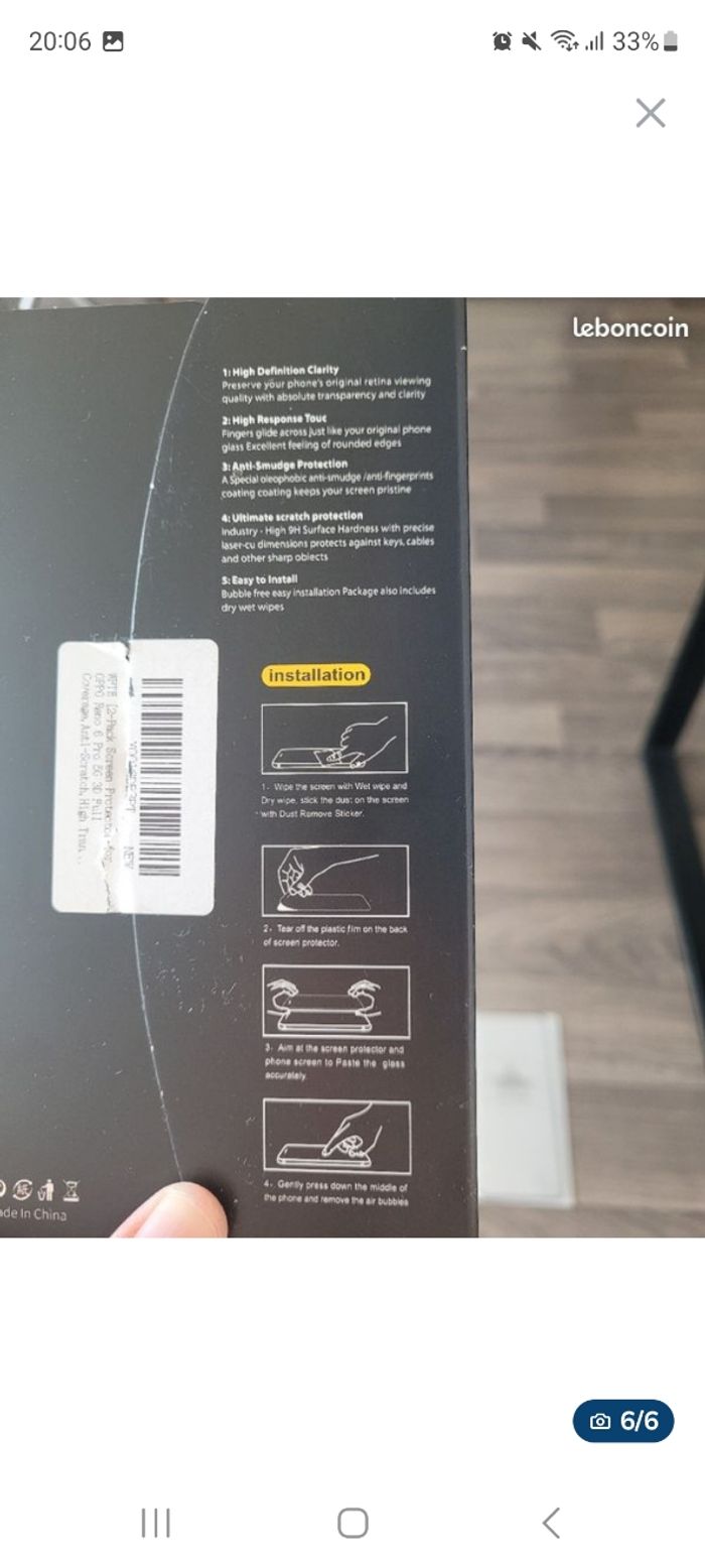 Lot de 2 verres trempées (Oppo Reno 6 Pro)🌿 - photo numéro 6
