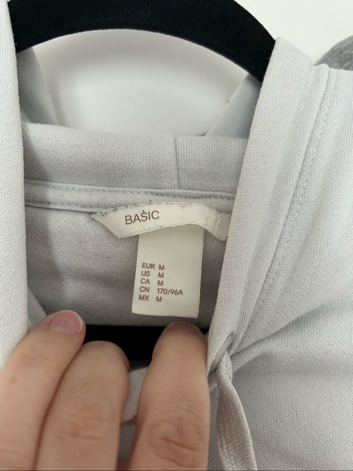 Lot 3 sweats à capuche molletonné blanc gris H&M M/L - photo numéro 3