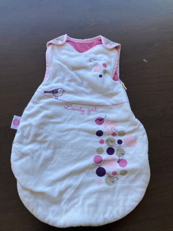 Gigoteuse velours blanche et rose