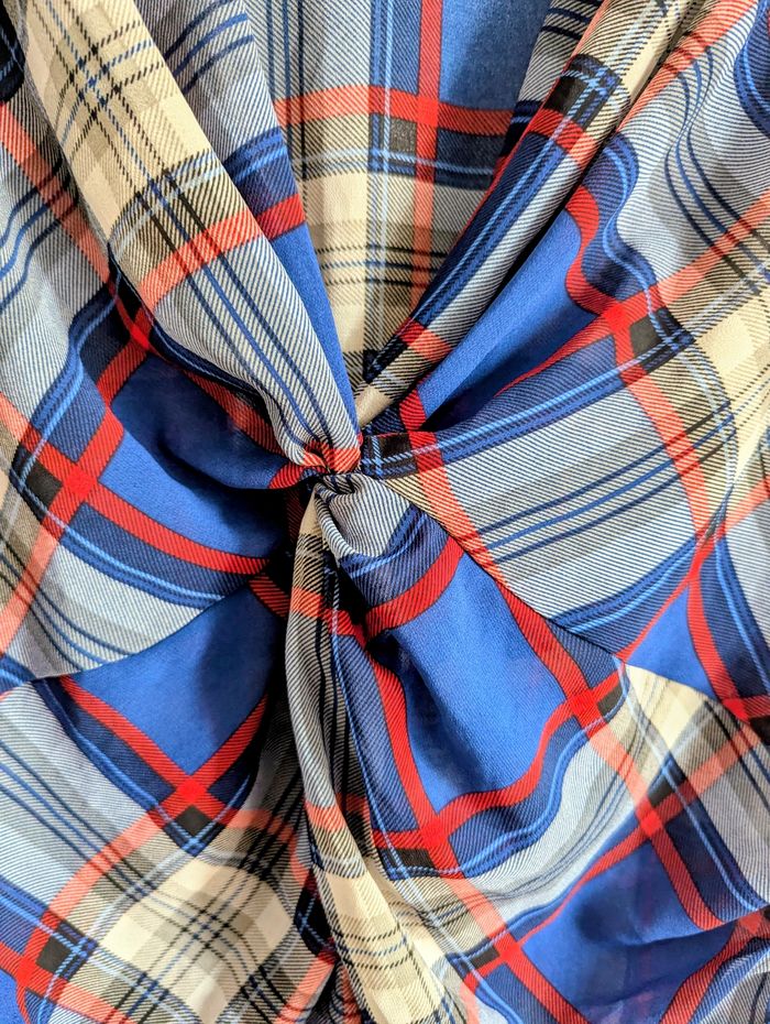 Blouse bleu et rouge camaïeu taille 38 - photo numéro 4