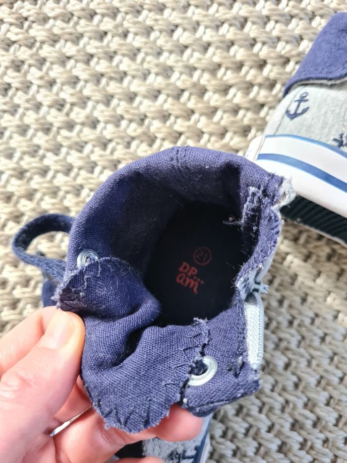 Baskets tennis en tissu marin - T21 - photo numéro 10