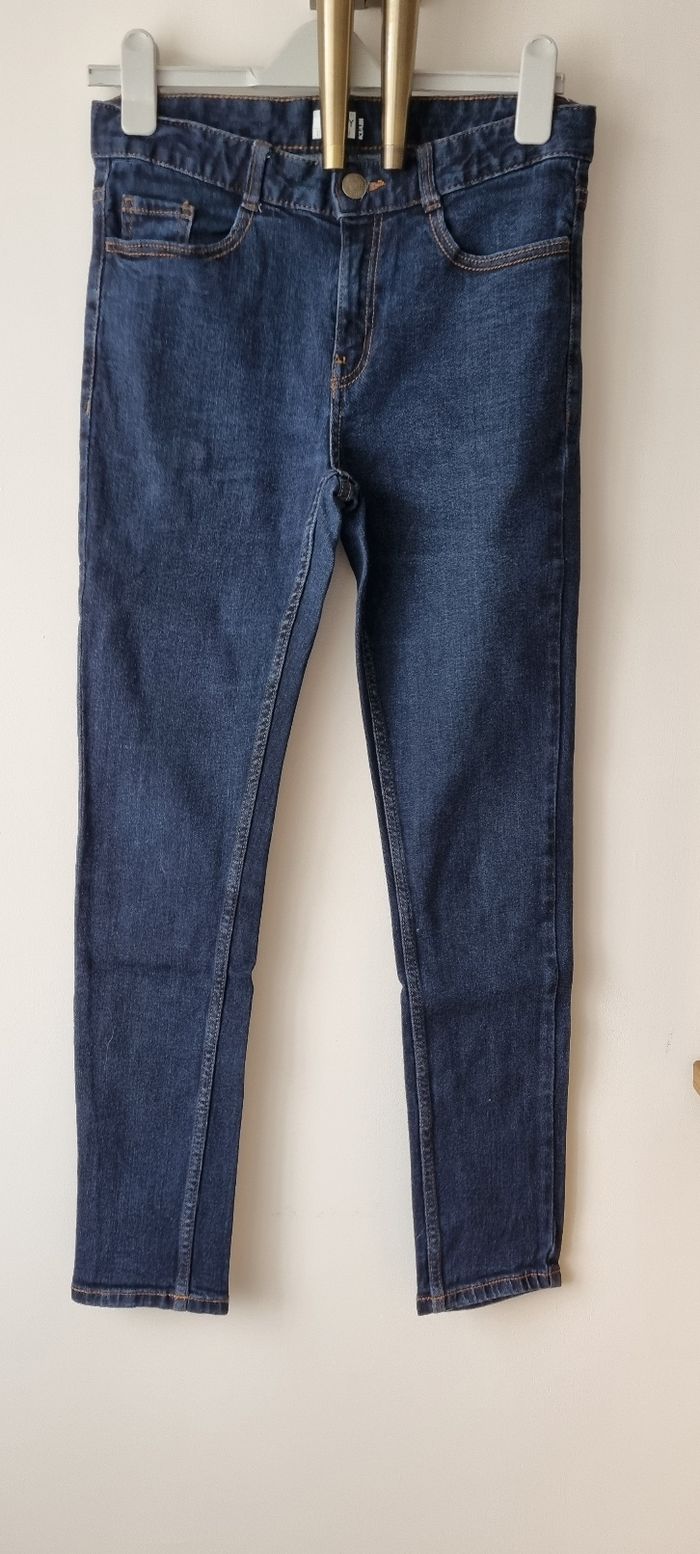 Jean skinny fit taille S ado Kiabi bleu marine - photo numéro 5