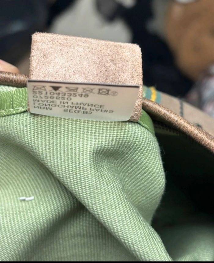 Sac bandoulière Longchamp authentique – Vert turquoise & marron - photo numéro 6