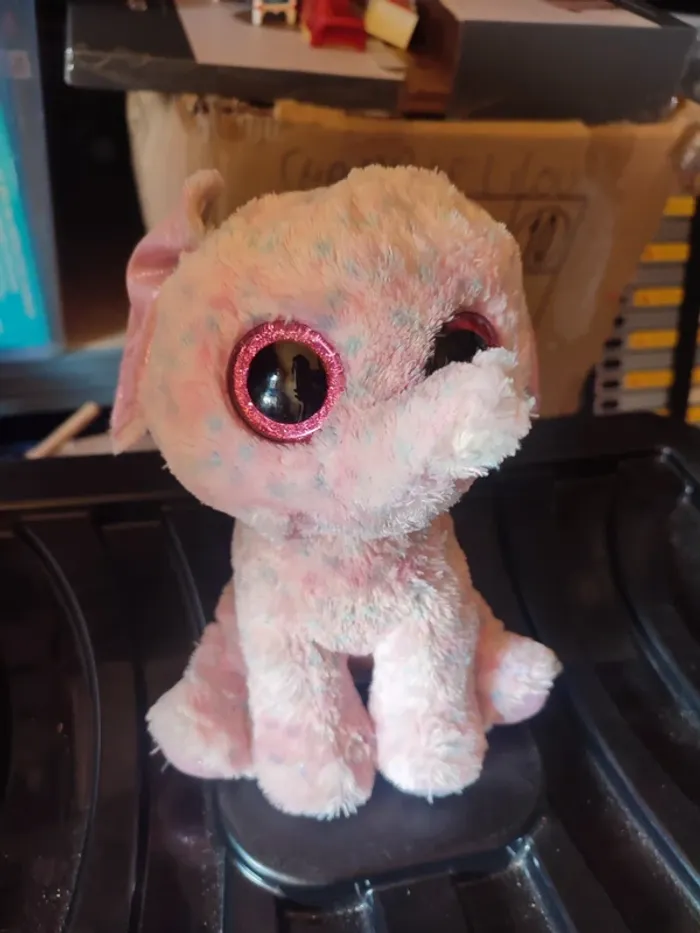 Peluche gros yeux éléphant - photo numéro 2