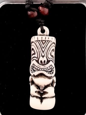 Collier corde réglable, pendentif totem