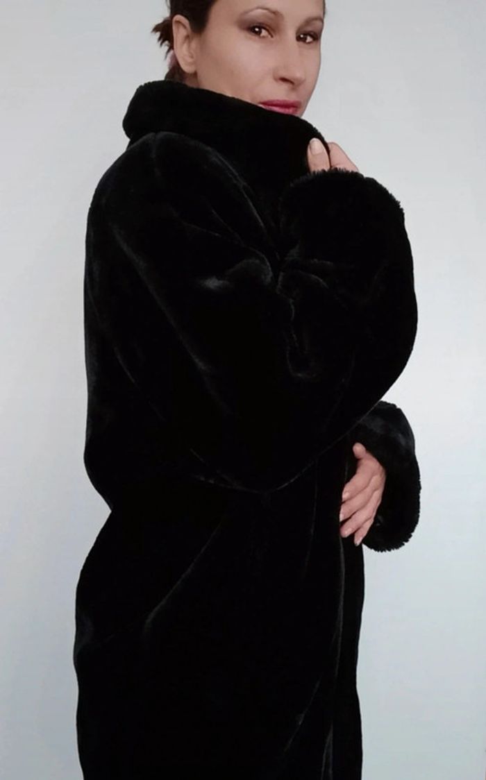 Superbe manteau fourrure noire vintage - photo numéro 11