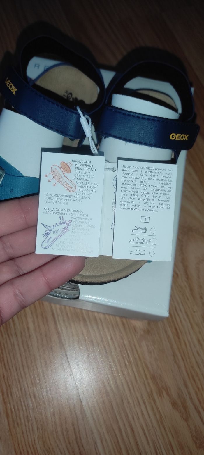 Sandales/ chaussures été garçon cuir geox taille 24 - photo numéro 7