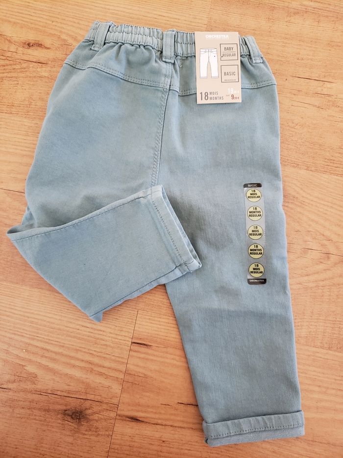Jeans vert d'eau 18 mois Orchestra - photo numéro 4