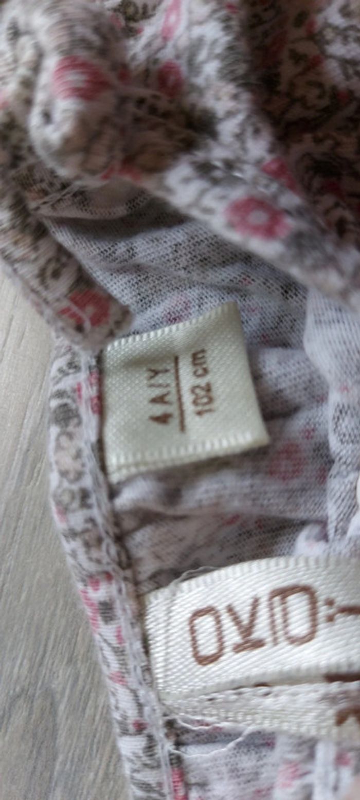 Débardeur rose fleuri, large, Okaidï, 4 ans - photo numéro 3