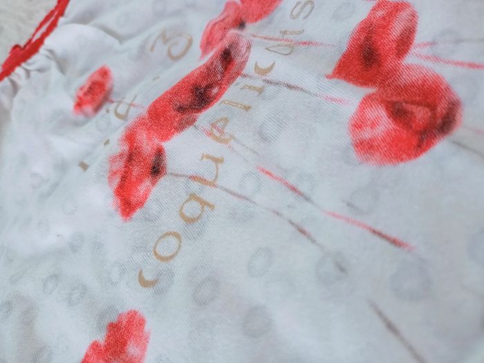 T shirt avec coquelicots 9 mois -71cm N*0198 - photo numéro 2