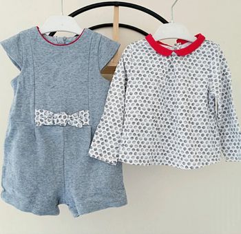 18 mois ensemble obaibi Okaïdi teeshirt et combishort